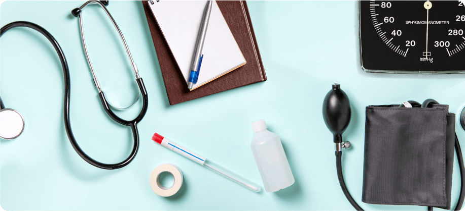 medical instruments stock photo